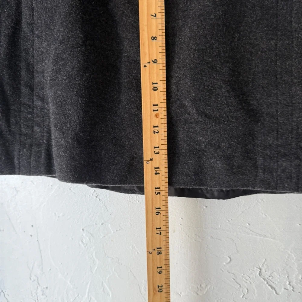 J. Crew‎ Charcoal Gray Wool Blend A-Line Mini Skirt Size 2 Academia Twee Preppy